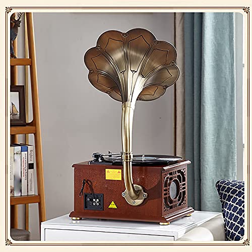 Gramophone Tourne-disque vintage avec corne en cuivre, phonographe vintage pour la maison, le bureau, chaque famille - Les Beatles, Paul McCartney, John Lennon, RIngo Starr, George Harrison Gramophone Tourne-disque vintage avec corne en cuivre, phonographe vintage pour la maison, le bureau, chaque famille – Image 3