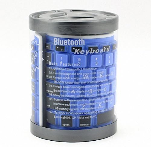 Eastchina(TM) Mini Portable Waterproof Foldable Wireless Bluetooth Silicone Keyboard for iPad Laptop iPhone Andriod Smartphone,Fit for All iOS Windows Andriod System