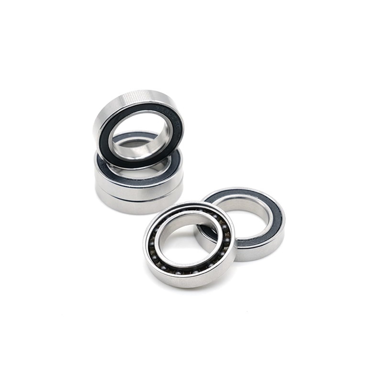 Anillos de acero inoxidable S6802-2RS CB440C 6802RS con rodamiento de bolas de cerámica (15 x 24 x 5 mm, 1 unidad)
