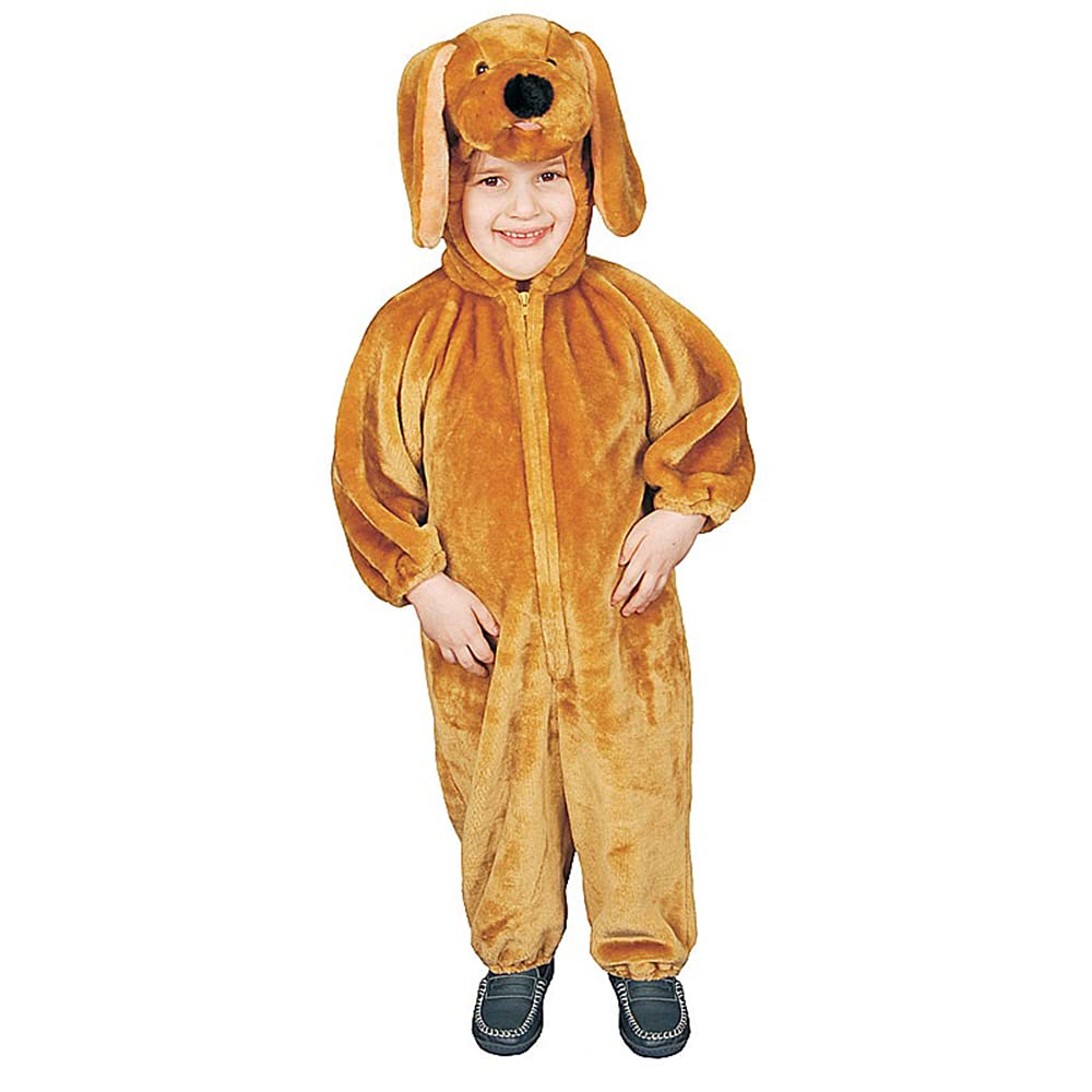 Dress Up America Sensational Plush Brown Puppy Costume for Children