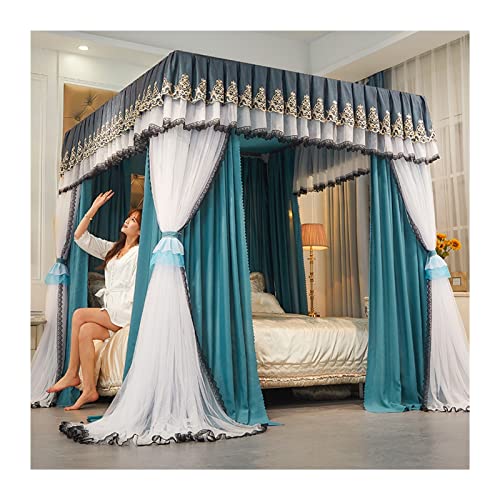 Mosquitera con dosel para evitar insectos y luz en cama doble 2