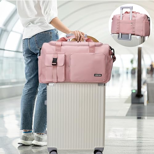 Suweir Sporttasche Damen Herren 42L Reisetasche mit Schuhfach Nassfach Wasserdicht Trainingstasche Travel Duffle Bag mit Rucksack Weekender Schwimmtasche Fitnesstasche für Reisen, Fitness, Sport