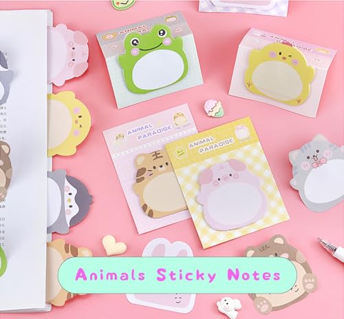 32 Paket Kleine Blöcke für Kinder Mitgebsel, Klebezettel, Cartoon Haftnotizen, Selbstklebende Notizblöcke, Kleine Geschenke für Schüler Kindergeburtstag(B)