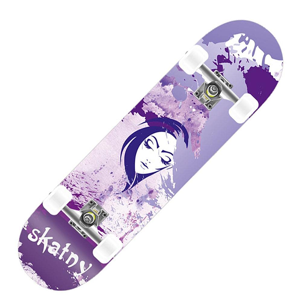 Skateboard, Skateboard Complet 31" x 8", 8 Couches d'érable, Double Kick, for Adultes, débutants, Adolescents, garçons et Filles