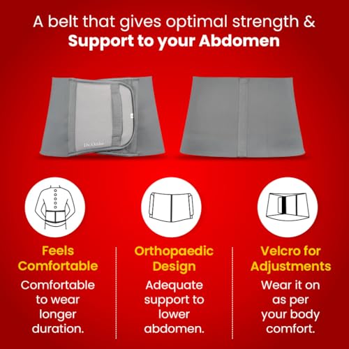 Image of Dr.Ortho Abdominal Belt for Women, Post C-Section Surgery, Maternity Waist Support After Delivery, Belly Support Belt Grey (3XL)