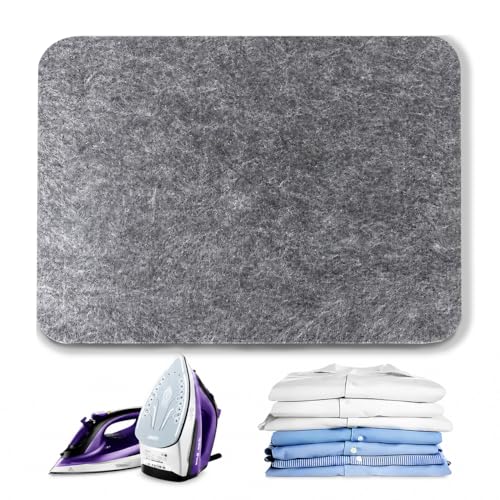 15x12 inch Wool Pressing Mat - Wool from New Zealand Ironing Mat Pad Blanket for Quilter Sewing Quilting Supplies & Notions(Dark Grey)