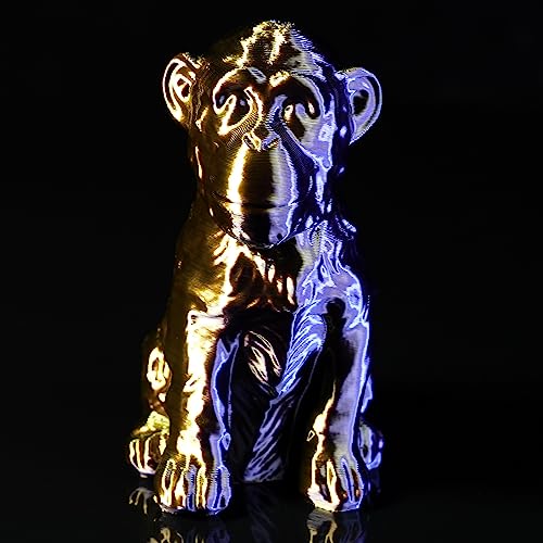 Image of Gratkit Silk Tri-Color PLA Filament，Coextrusion PLA Filament 1.75mm, + /-0.03mm, 1KG /Roll, Silk PLA Gold & Purple & Black