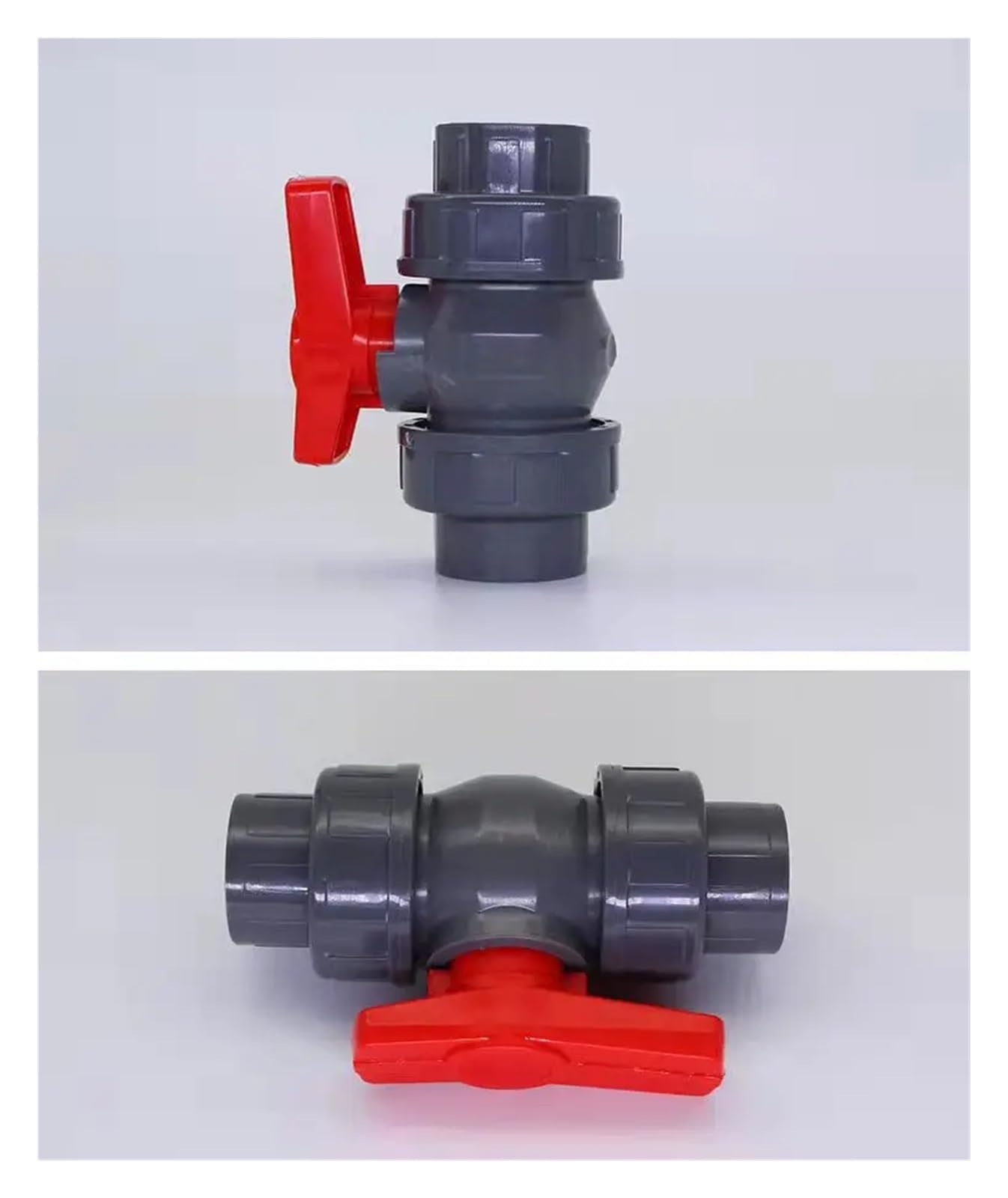 1 válvula de bola viva doble Pvc DN20, 25, 32, 40, 50, 63, 75, 90, 110 accesorios for tuberías agua(90mm)