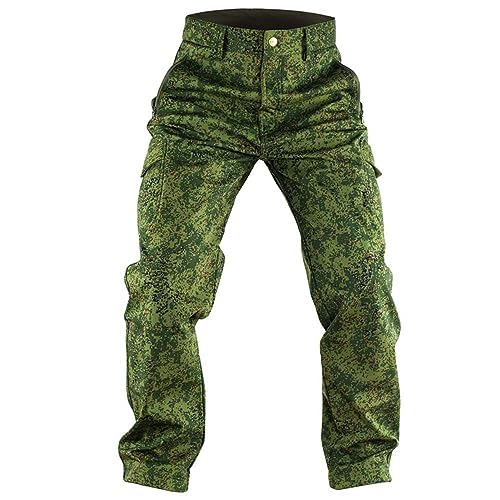 USTZFTBCL Uniforme militar táctico de camuflaje del ejército ruso traje de invierno para exteriores de forro polar Softshell cálido a prueba de viento, Only Ru Pants, M