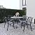 Homestyles 6654-308 5 Piece Outdoor Dining Set, 42" Table, Black