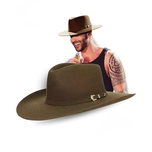 Chapéu Country Adulto Estilo Cowboy Modelo Classic 5X Campo Gustavo Lima Aba 10 cm Inspirado Sertanejo para Campo Rodeio Montaria Tecido Resistente Unissex Uso Diário