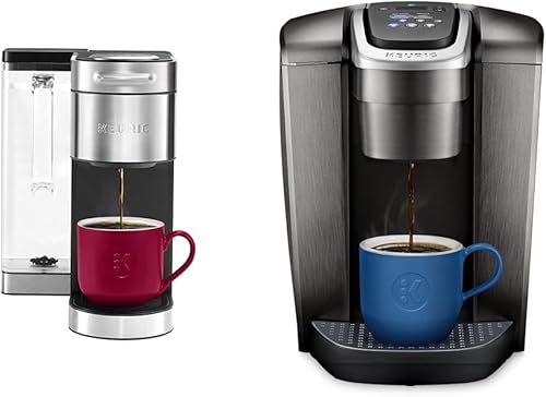 Keurig K-Supreme Plus - Cafetera de cápsulas K-Cup de una sola porción, tecnología MultiStream, acero inoxidable y cafetera K-Elite de una sola