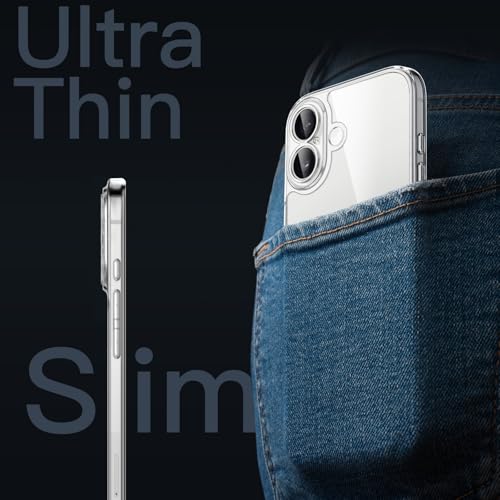 Image of JETech Slim Case for iPhone 17 6.3-Inch with Camera Lens Full Protection, Ultra-Thin Lightweight Clear Minimalist Protective Phone Cover (Clear)