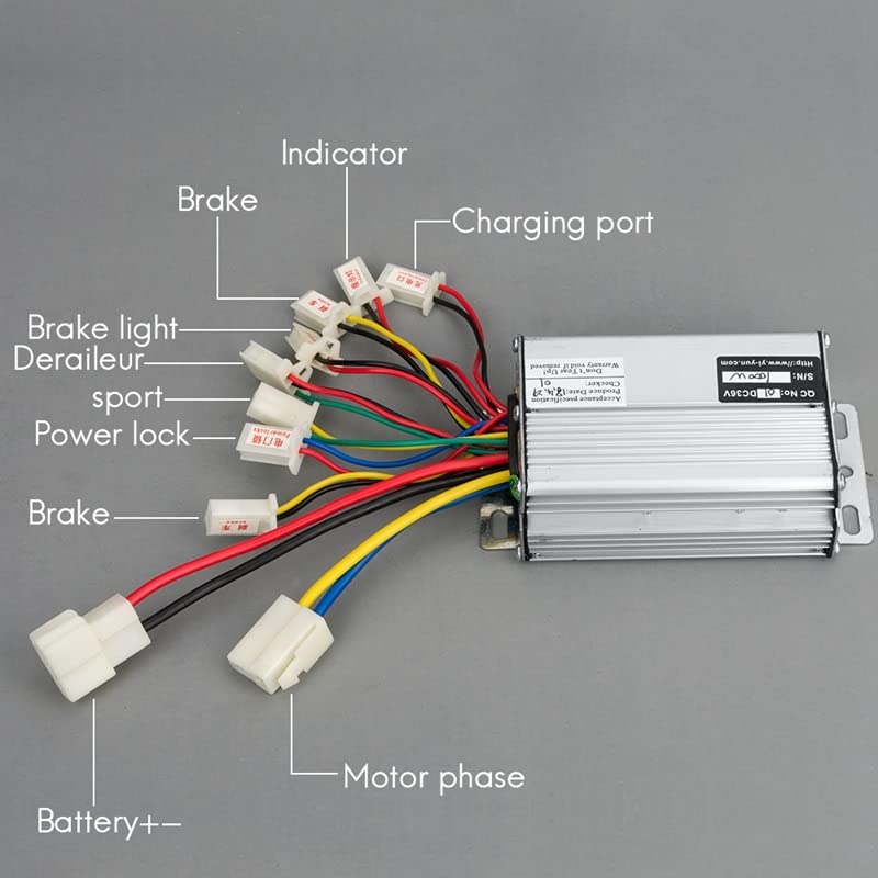 Regulador Patinete Electrico Controlador de bicicleta eléctrica 36V 48V 800W 1000W 30A DC cepillado for E Bike Scooter Skateboard parte ajuste batería Motor parte del Motor Controlador Del Motor