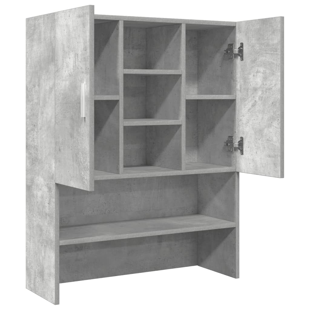 Armario de Lavadora vidaXL Gris Hormigón 70,5 x 25,5 x 90 cm, Mueble de Lavadora, Mueble de lavandería, Armario de baño