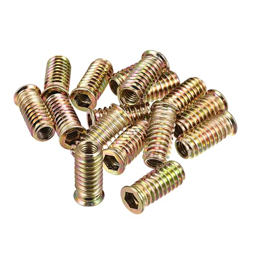 VERYNICE-MAP M6x20mm Écrous filetés à insérer pour Meubles en bois