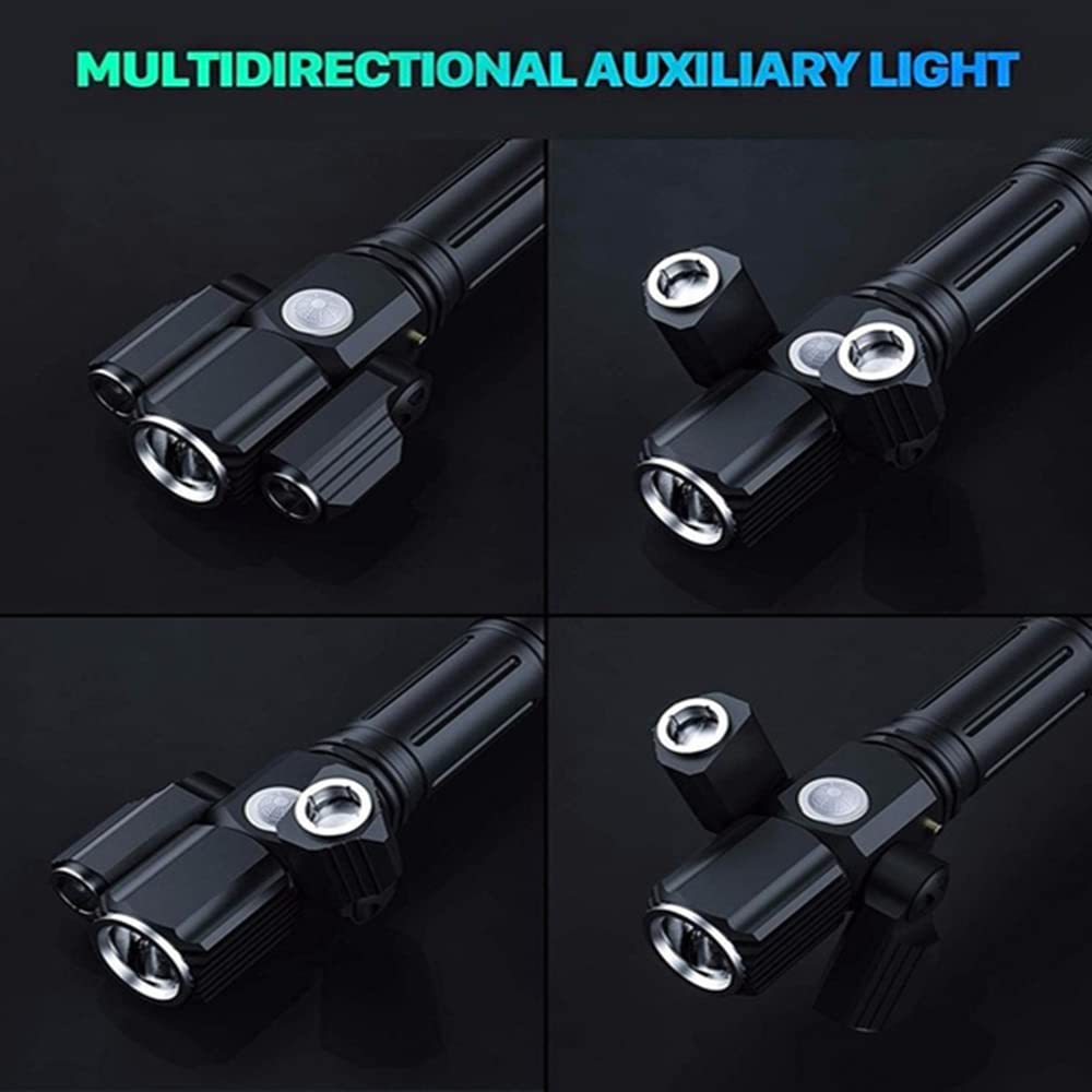 Faro Anteriore per Bicicletta, 3 LED, 600 Lumen, 4 modalità, Batteria 18650, Torcia per Ciclismo, IPX5 con Staffa e Angolo Regolabile.