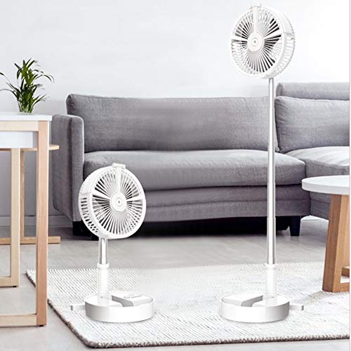 Portable Floor Fan, Height Adjustable Folding Telescopic Table Fan, Usb Rechargeable Personal Travel Fan With 4 Wind Speeds Air Humidifier Led Lamp And Night Light For Outdoor Camping Fishing (Pink) #TOP6