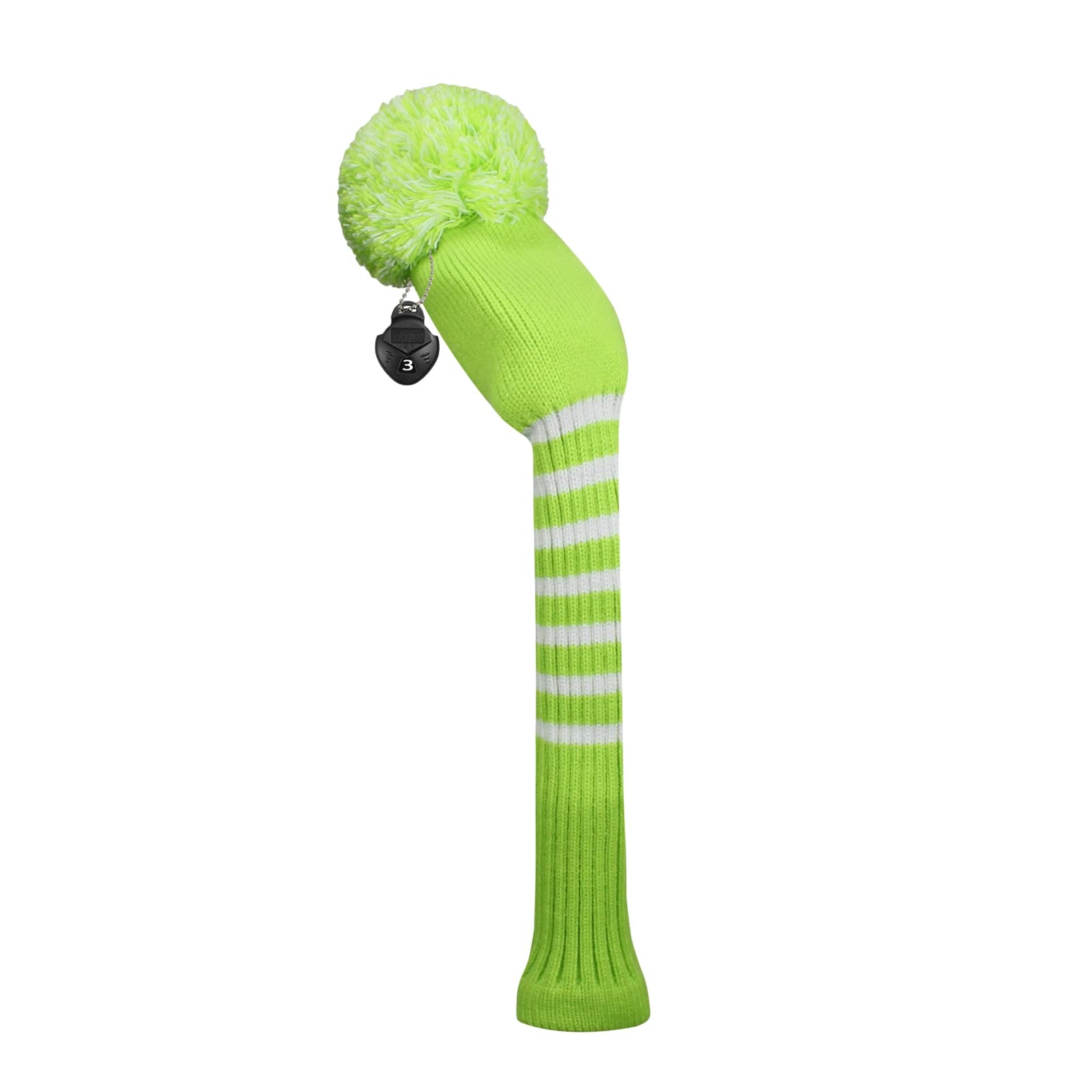 Scott Edward Head Covers for Golf Clubs, for Fairway Wood Hybrid (UT), with Rotating Number Tags (Lime Green, Fairway) — image 1