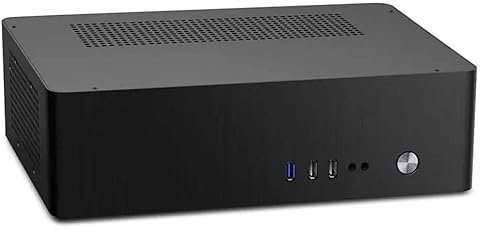Tbaobei-Baby Cajas de computadora Caso de aleación de Aluminio Ordenador Horizontal Tipo ITX HT Caja de la PC Soporte 1U Flex Negro Fuente de alimentación (Size : One Size) Informática,Componentes,Dispositivos externos,Cajas de ordenador de sobremesa