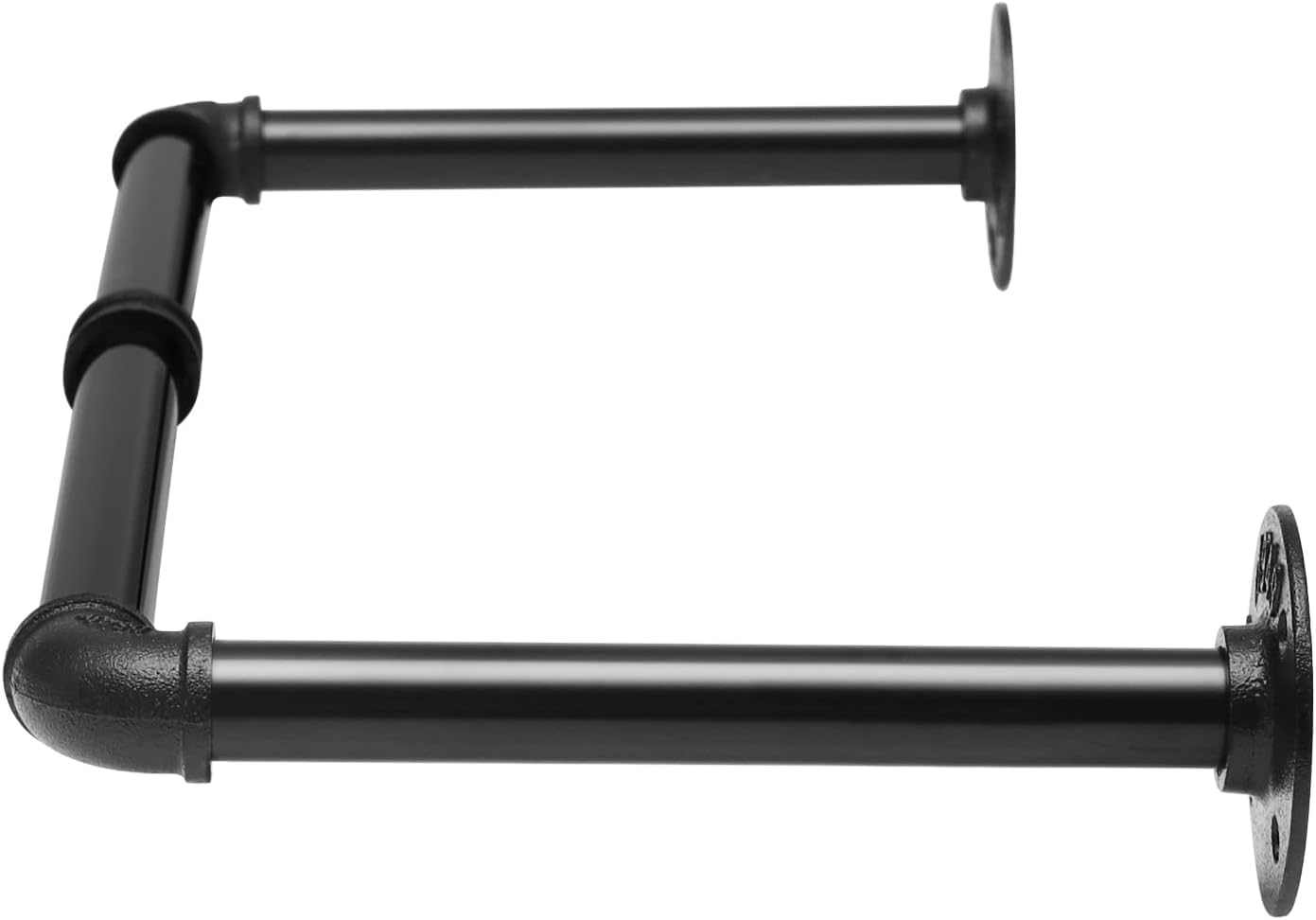 eSituro Asta Appendiabiti da Muro, Attaccapanni a Tubo, Barra Porta Abiti, Stile Industriale, in Metallo, per Ingresso e Camera da Letto, Nero, 79cm