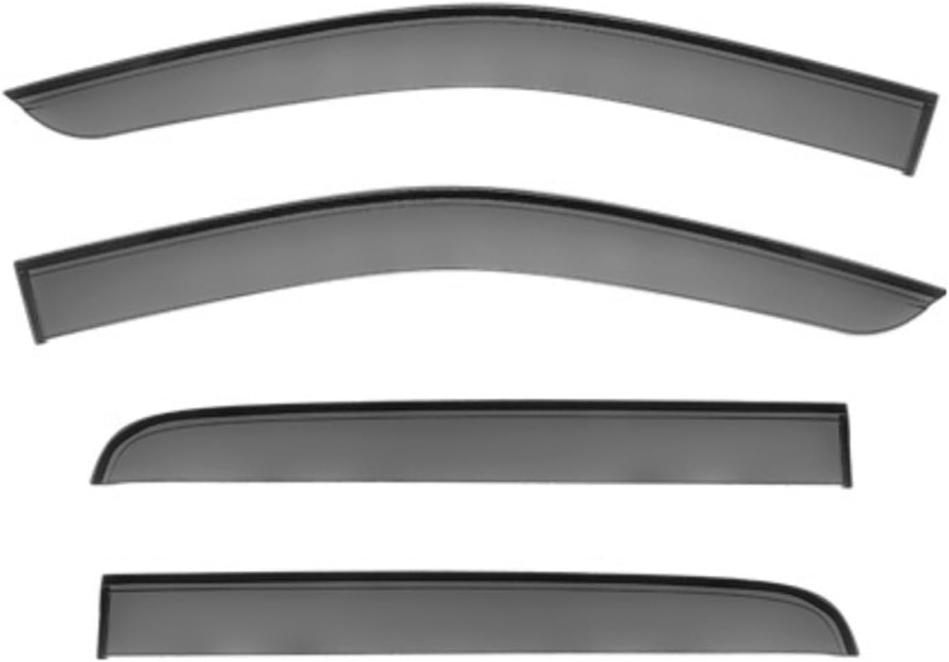 Window Visors Rain Guards for Window Vent Wind Deflectors Visors Shades Car Accessory Tape-on Outside