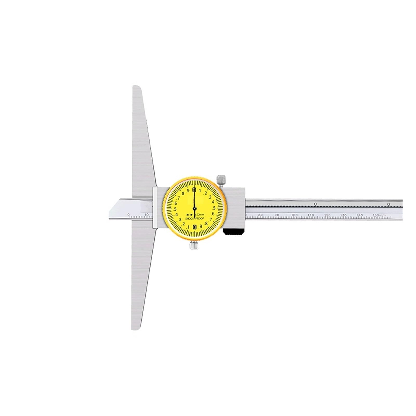 SWENEEN Depth Caliper With Dial Specifications 0-150Mm 0-200Mm 0-300Mm High-Precision Hole Depth Step Measurement Caliper Accuracy 0.03,0-300mm (150mm)