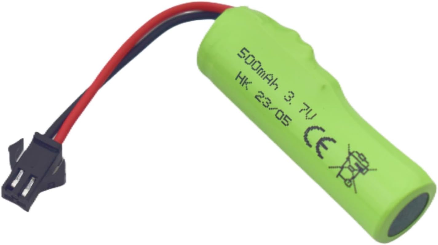 Fytoo 2PCS 3.7V 500mAh Li-ion Battery SM-2P Plug with USB Charging Cable for Double Sided RC Stunt Car Truck RC Car DE35 DE38 DE40 DE50 DE55 TB202 TM141 Toy Car Battery