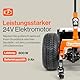 SuperHandy Elektrischer Anhängerwagen, 24 V, 500 W, robuster Motor, 5,1 cm Kugelhalterung, verstellbarer Daumengas, Rückwärts-/Antriebsschalter (6 Räder, 3400 kg)
