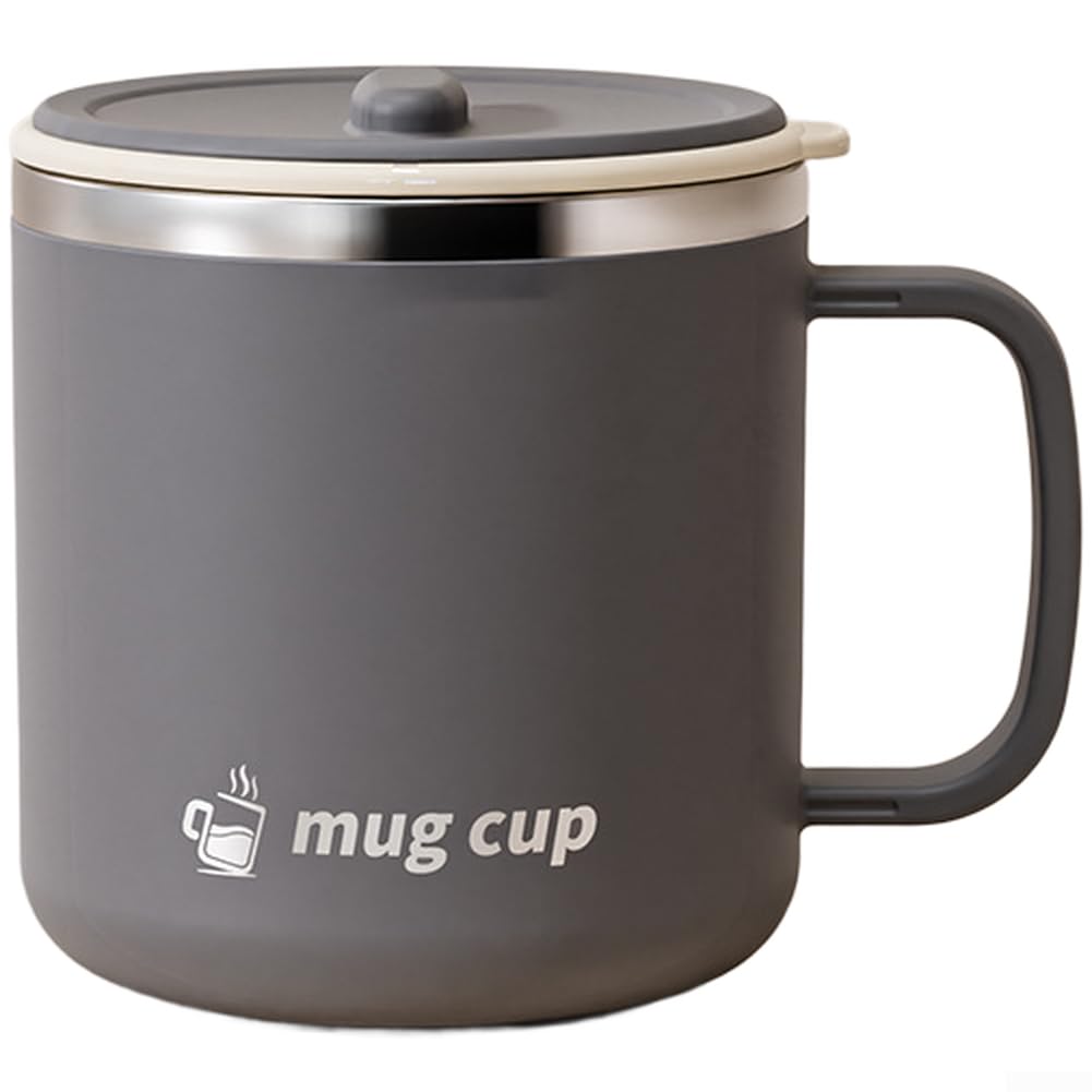 Gobelet isotherme en acier inoxydable avec couvercle, tasse isotherme à double paroi en acier inoxydable 304 pour café et thé, tasse de voyage anti-fuite avec passoire à thé et cuillère, large