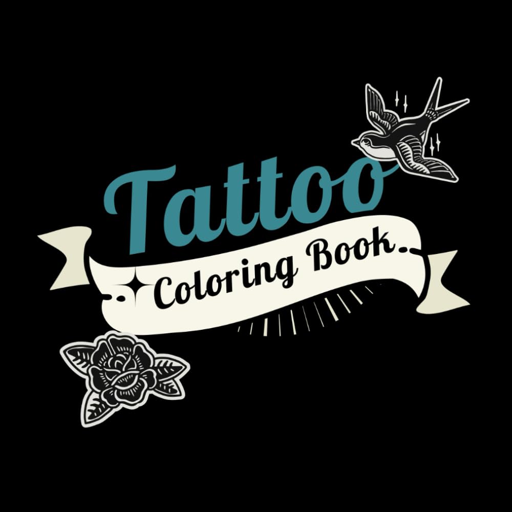 Tattoo Colouring Book For Adults