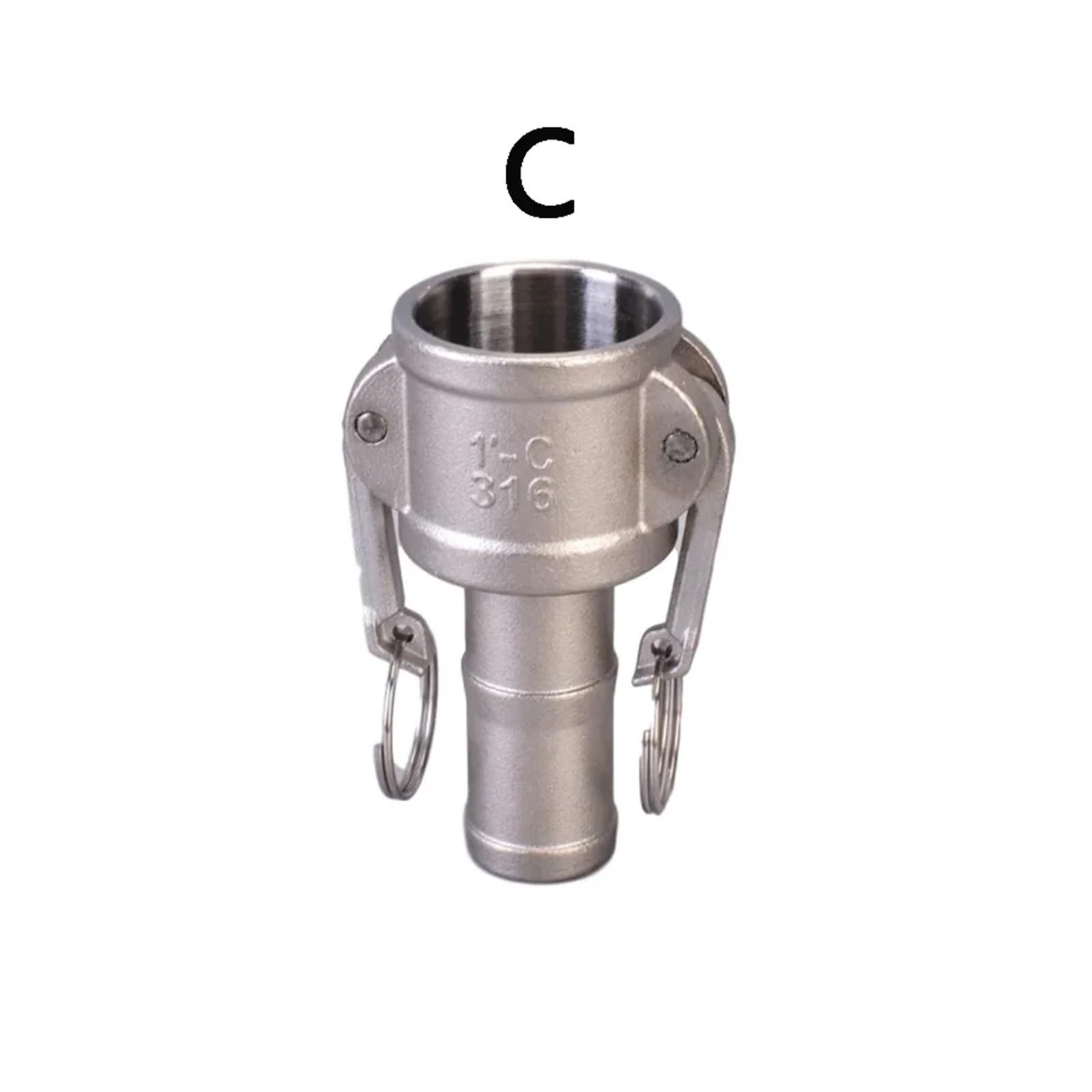 304 316 Stainless 1/2" 3/4" 1" 2"-4" BSP Female Male Camlock Fitting Quick Disconnect(Type C,316 STAINLESS_4")