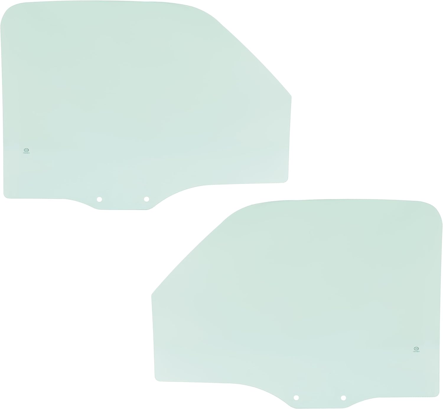 Front Door Window Glass Compatible with 1993-2011 Ford Ranger Pickup & 1994-2010 Mazda B3000 B4000 B2500 B2300 Light Green Tempered Glass - Driver + Passenger Side
