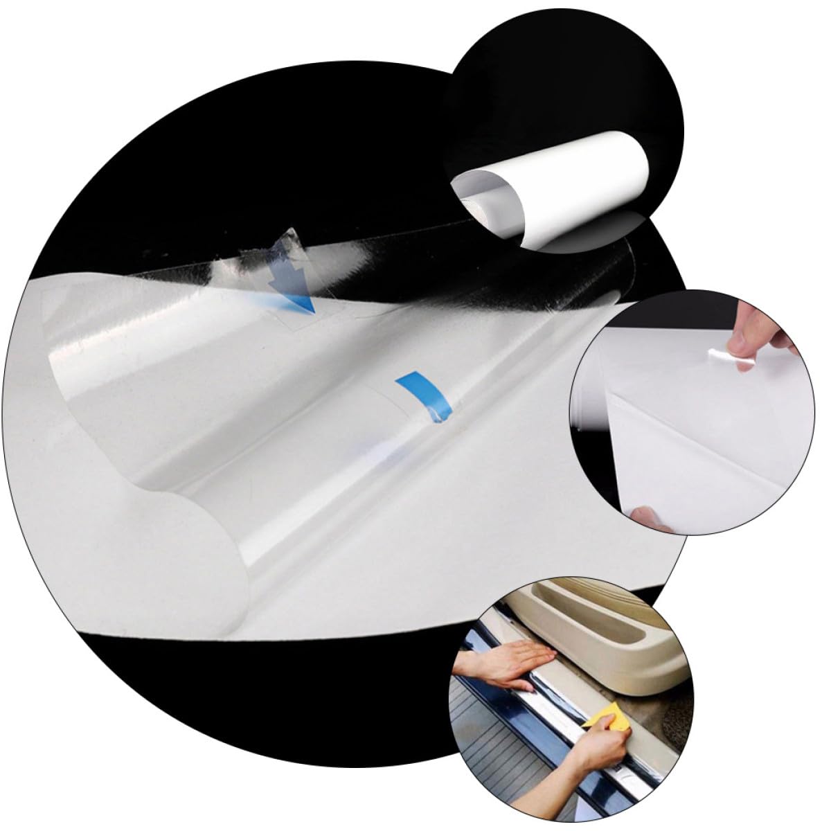 PLAFOPE Pellicola Protettiva per Carrozzeria Auto in PVC Autoadesiva, Film Trasparente AntiGraffio, Protezione Vernice Auto per Car Wrapping