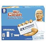 Mr. Clean Magic Eraser Original, Bathroom, Shower, and Oven Cleaner, Cleaning Pads with Durafoam, 9 Count