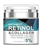 Advanced Retinol Collagen Face Cream with 5% Hyaluronic Acid – Anti-Aging & Anti-Wrinkle Formula to Reduce Fine Lines, Lift & Firm Skin. 24-Hour Hydration for a Youthful Glow. Suitable for Most Skin