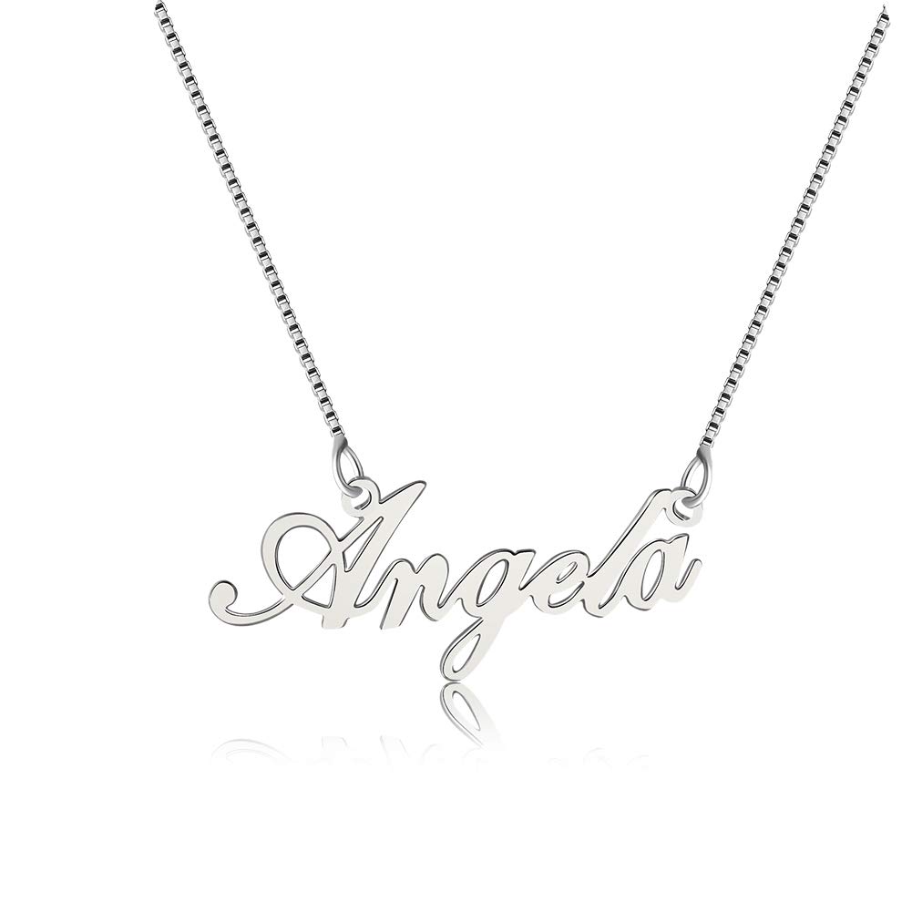 925 Sterling Sliver Custom Name Necklace Personalized Initial Necklaces Pendant Jewelry Gift for Her