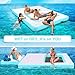 VOFiTNY Inflatable Dock Floating Platform, 2-IN-1 Floating Dock Platform With Cooling Hammock, 8 IN Thickened Floating Docks For Lakes/Oceans/Rivers/Pools, Cyan Inflatable Patio Dock with 2 Hand Pumps