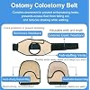 Ostomy Colostomy Belts Stoma Belt for Women Men, Adjustable Abdominal Hernia Support with Support Bag Helps Protection Ostomy Bag