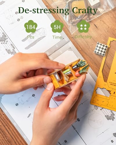 Rolife Kit Book Nook Casa Verde-3D Puzzle Maquetas para Adultos para Construir-Idea De Regalo para Profesores,Amantes De Los Libros