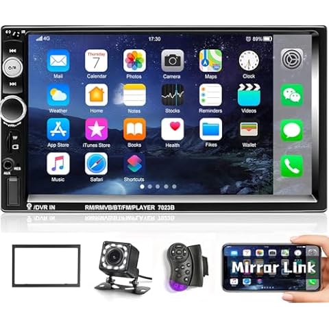 CAMECHO Car Stereo 2 Din Car Radio 7" MP5 Player Cover