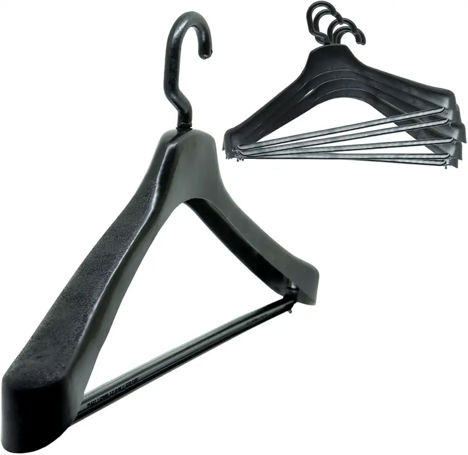 Kit 15 Cabides Com Gancho Giratório Para Terno Casacos Camisas E Calças