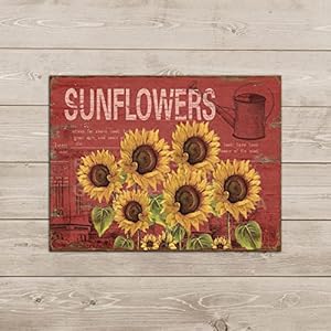   Barnyard-Designs-Retro-Vintage-Metal-Tin-Bar-Sign-Decorative-Wall-Art-Signage-Primitive-Farmhouse-Country-Kitchen-Home-Decor-Sunflowers