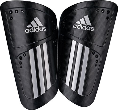 adidas Adi Lesto Shin Guard, Black/Metallic Silver, Large