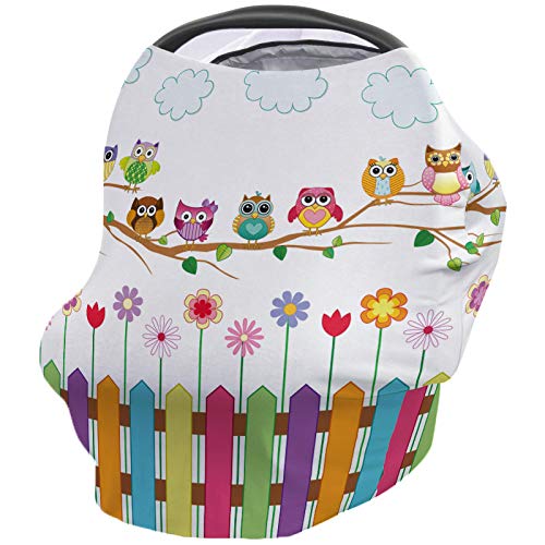 Car Seat Canopy Nursy Cover Animals, Multi Use