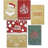 36-Pack Merry Christmas Greeting Cards Bulk Box Set - Winter Holiday Xmas Greeting Cards with Flat Illustrations, Envelopes Included, 4 x 6 Inches