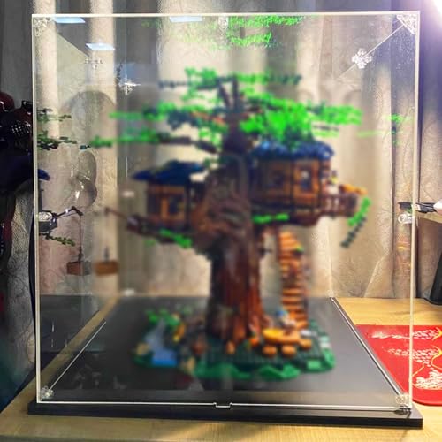 Vitrina Expositora Funda Protectora para Minifiguras de Bloques de Construcción, Caja Organizadora de Mostrador, Vitrina Transparente, Soporte de Exhibición de Plástico de Varios Tamaños(35x35x60cm(14