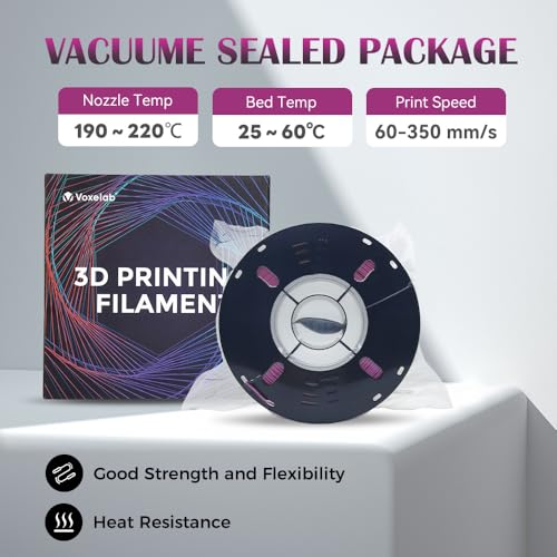 Image of VOXELAB Chameleon HS PLA Filament 1.75mm+ /- 0.02mm, Color Changeable Rapid PLA 3D Printer Filament, Max 500mm /s High Speed Printing, Changing Colors Filament 1kg Spool (2.2lbs),Abyssal Red
