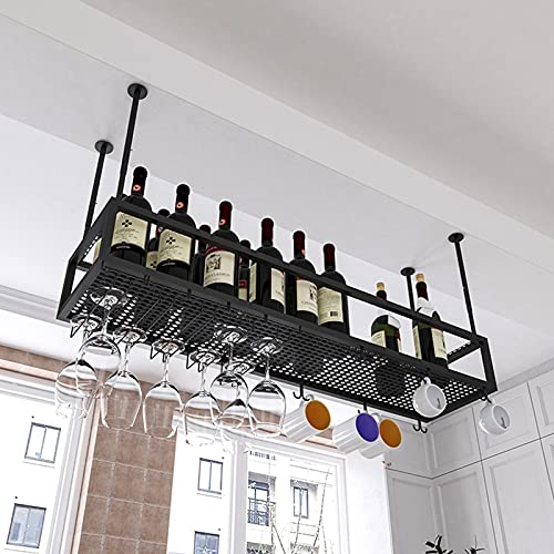 Casier à vin et pot rack cuisine avec étagère suspendue de bar et restaurant