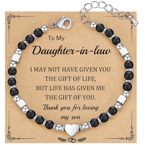 Christmas Gifts for Women, Stocking Stuffers for Teens Beaded Bracelets for Women Gifts for Mom Christmas Gift Mothers Day Gift for Grandma Daughter Bonus Mom Nature Stone Bead Bracelet Graduation Jewelry for Her 2026